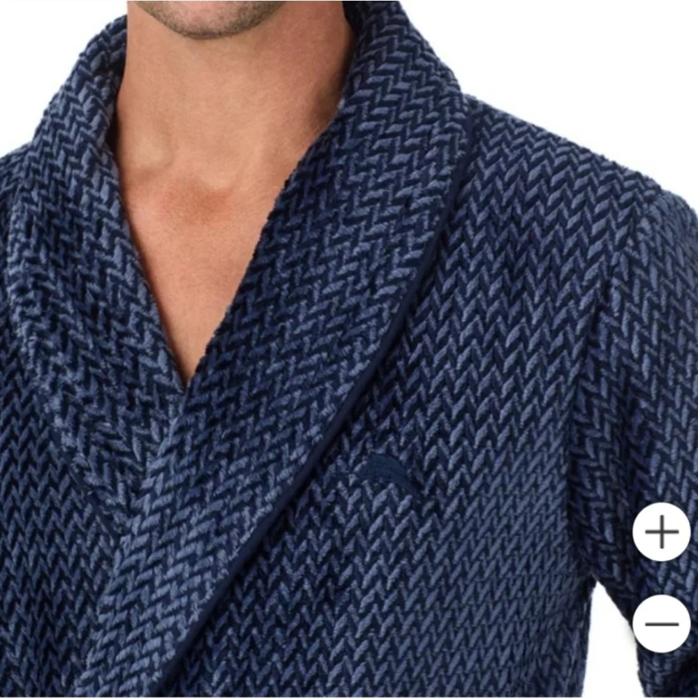 NWT MEN'S TOMMY BAHAMA PLUSH BATH ROBE - Picture 2 of 3